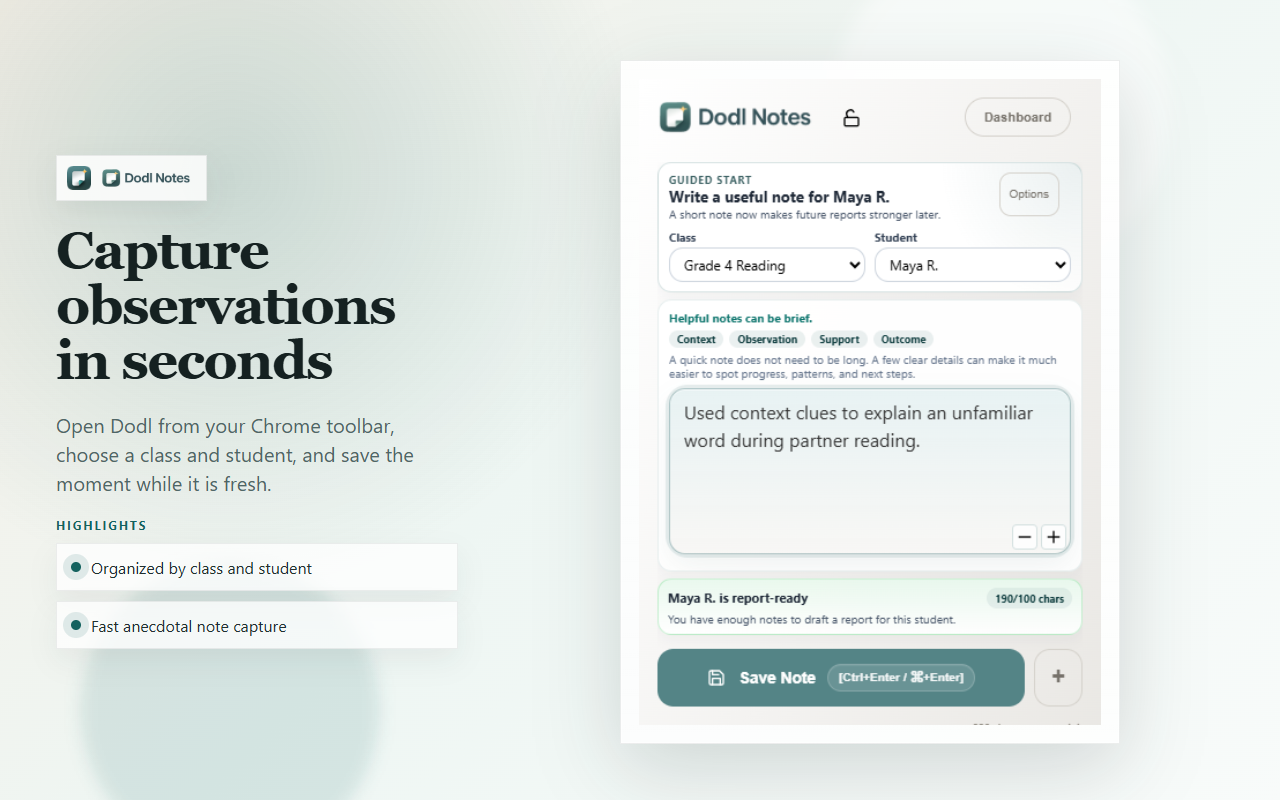 Dodl Notes quick note capture